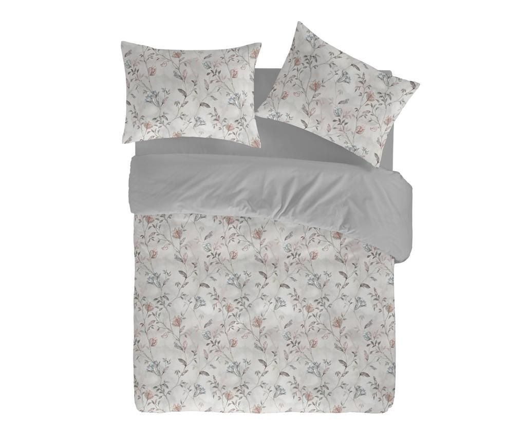 Cearsaf de pilota Percale Delia Grey 140x200 cm - Guy Laroche Home, Gri & Argintiu