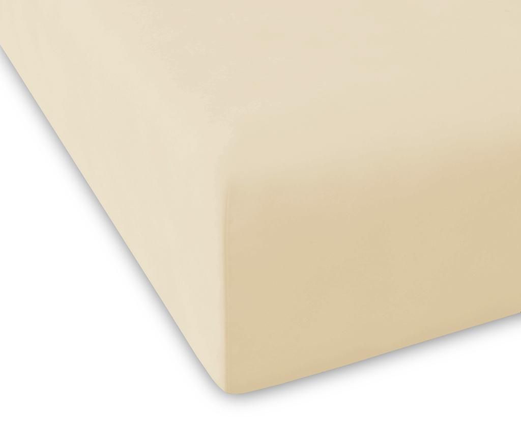 Cearsaf de pat cu elastic Percale Pure Beige 160x200 cm - Guy Laroche Home, Crem