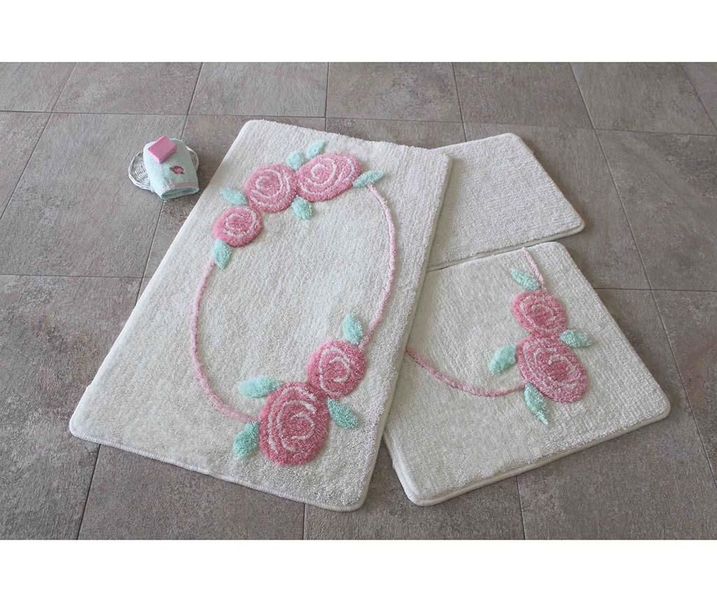 Set 3 covorase de baie Rosalin Pink - Chilai Home, Roz