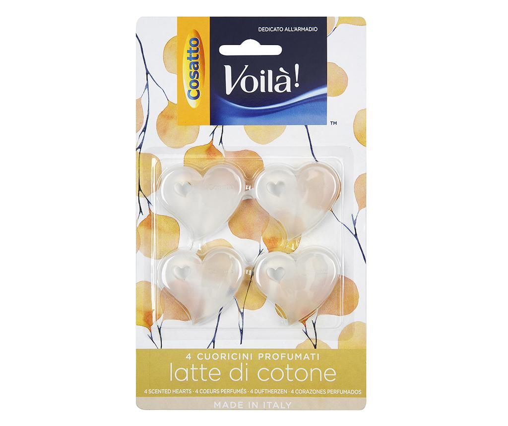 Set 4 odorizante pentru dulap Cotton Milk