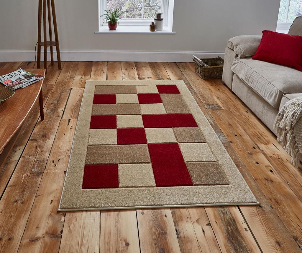 Covor Matrix Beige Red 60x120 cm - Think Rugs, Crem