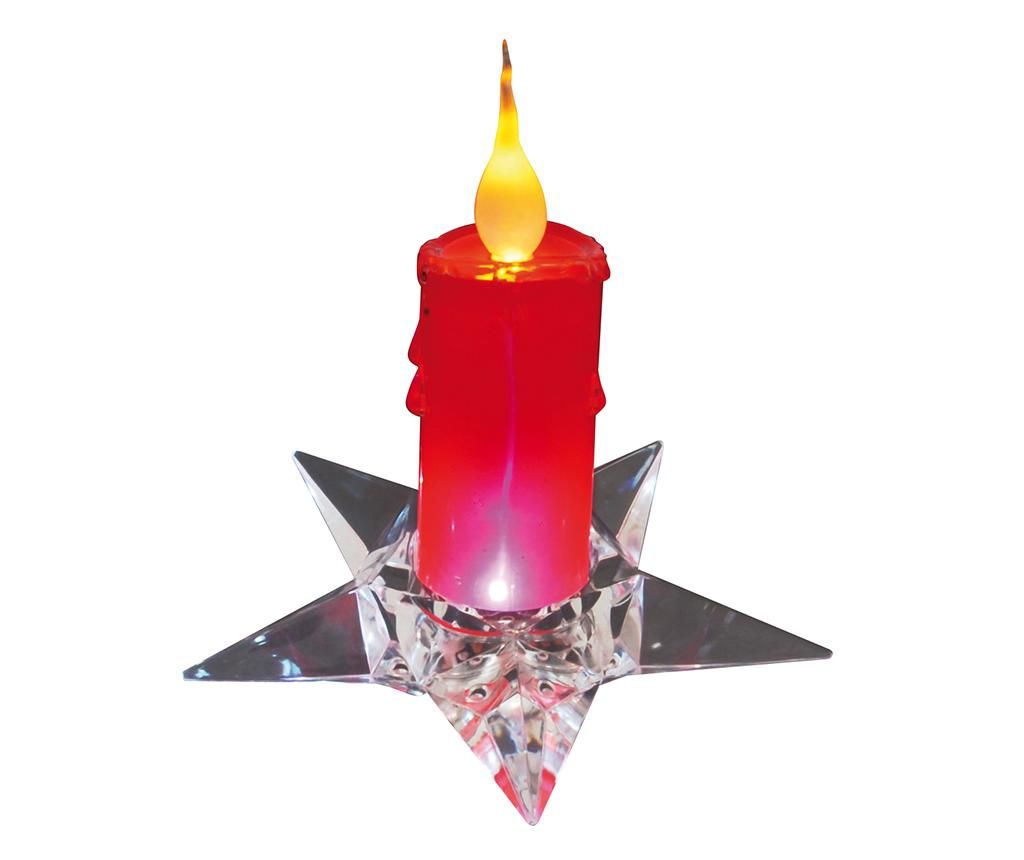 Lumanare cu LED Näve, Crimson Red, plastic acrilic, 15x15x16 cm - Näve, Rosu