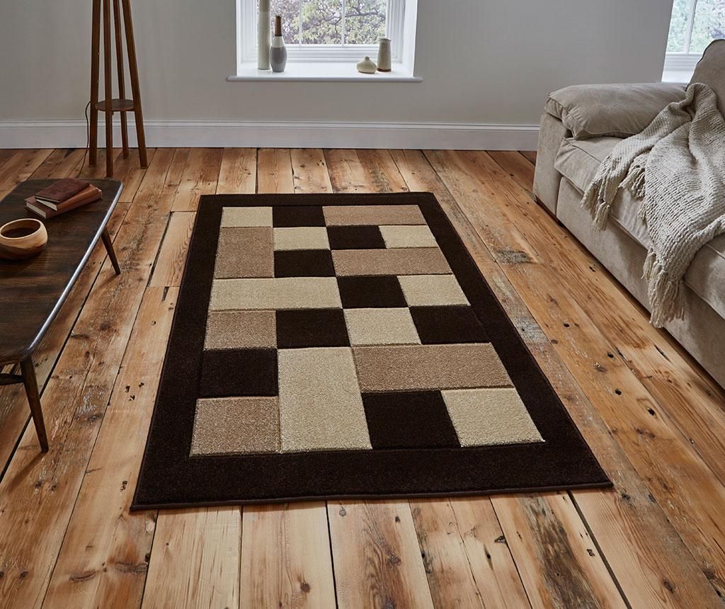 Covor Matrix Brown & Beige 60x225 cm - Think Rugs, Maro