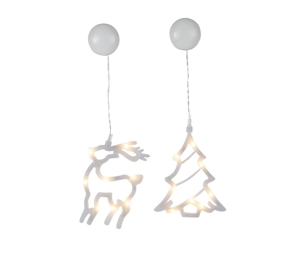 Set 2 decoratiuni luminoase suspendabile Tree And Deer