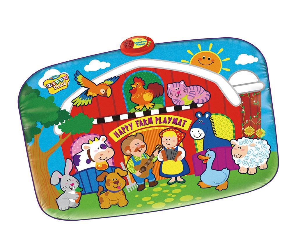 Covor muzical cu activitati Happy Farm 72×95 cm – Juguetes BP, Multicolor