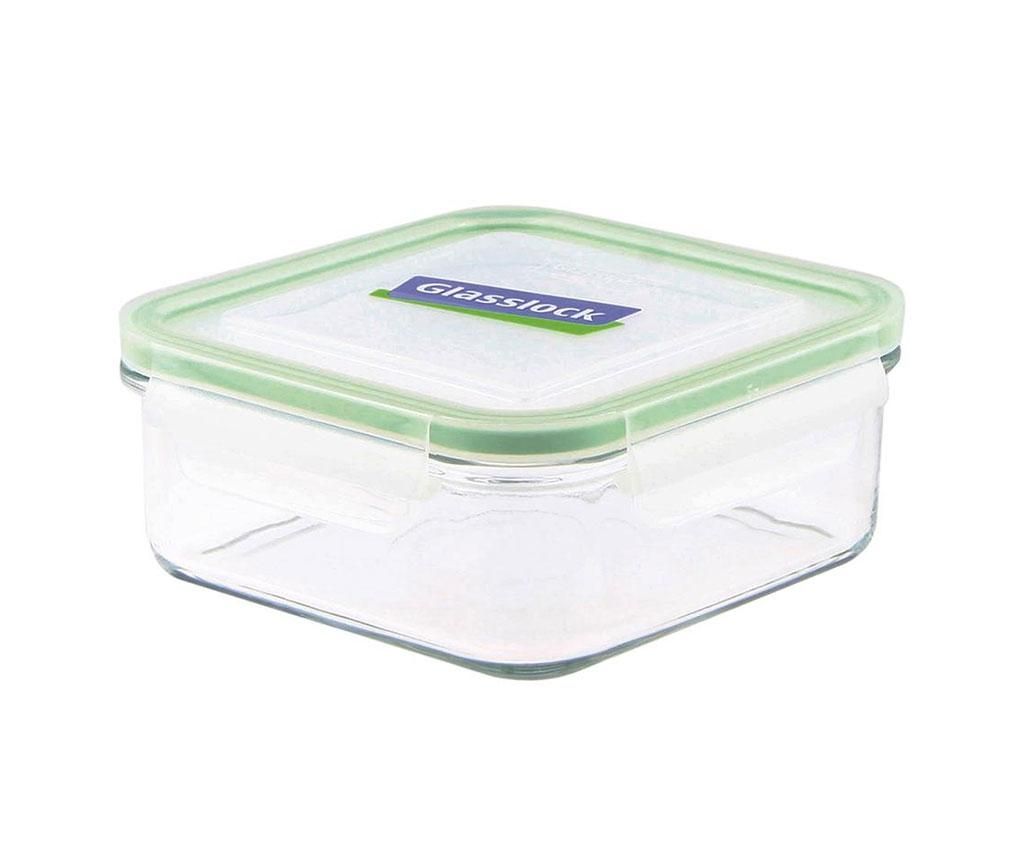 Bol cu capac ermetic Compact Classic Square Green 900 ml