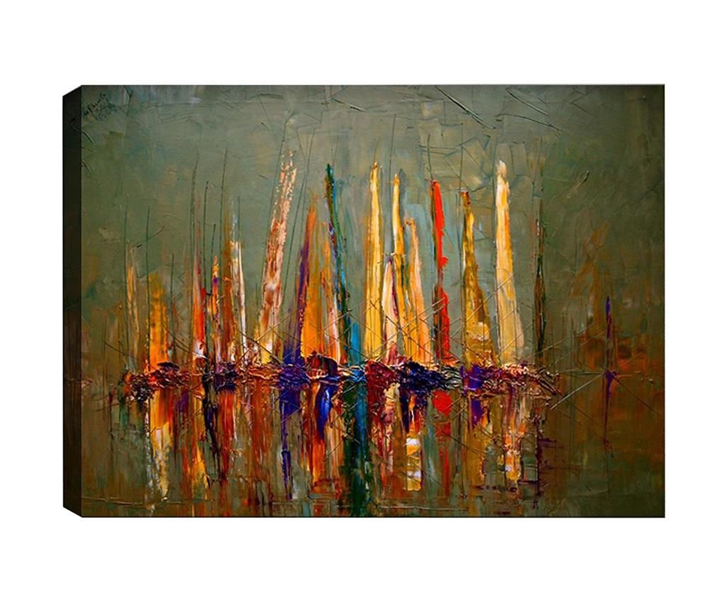 Tablou Tablo Center, Boats, canvas imprimat din 100% bumbac, 70x100 cm - Tablo Center, Multicolor