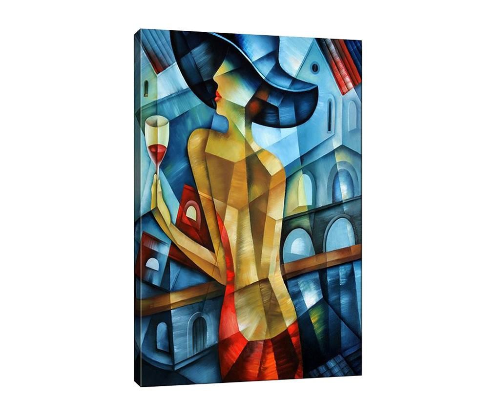 Tablou Lady in Red 70×100 cm – Tablo Center, Multicolor