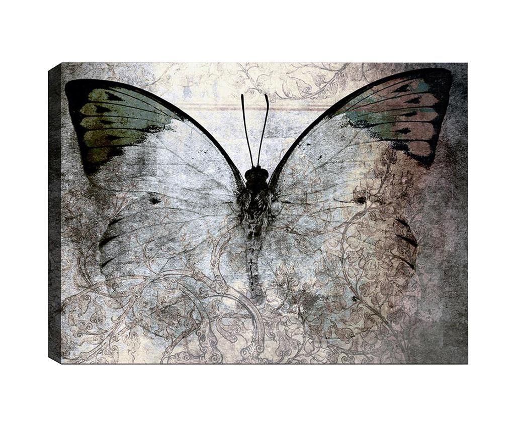 Tablou Tablo Center, Neo Butterfly, canvas imprimat din 100% bumbac, 70×100 cm – Tablo Center, Gri & Argintiu Tablo Center imagine reduceri 2022
