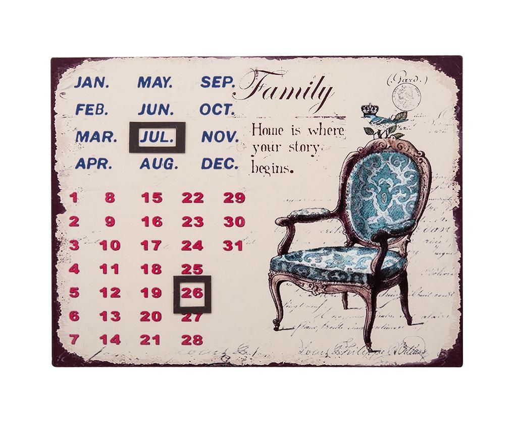 Calendar Family - Creaciones Meng, Crem,Albastru