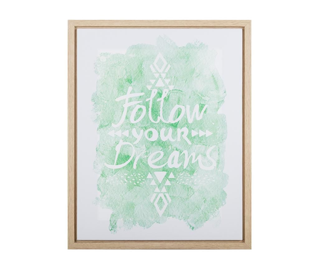 Tablou Follow Your Dreams 40x50 cm - Creaciones Meng, Verde