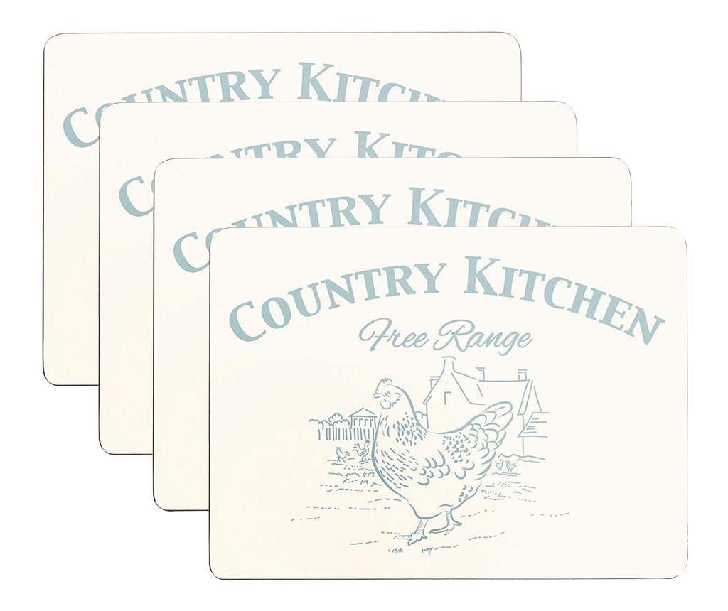 Set 4 suporturi farfurii Country Kitchen 22x29 cm - Premier, Crem