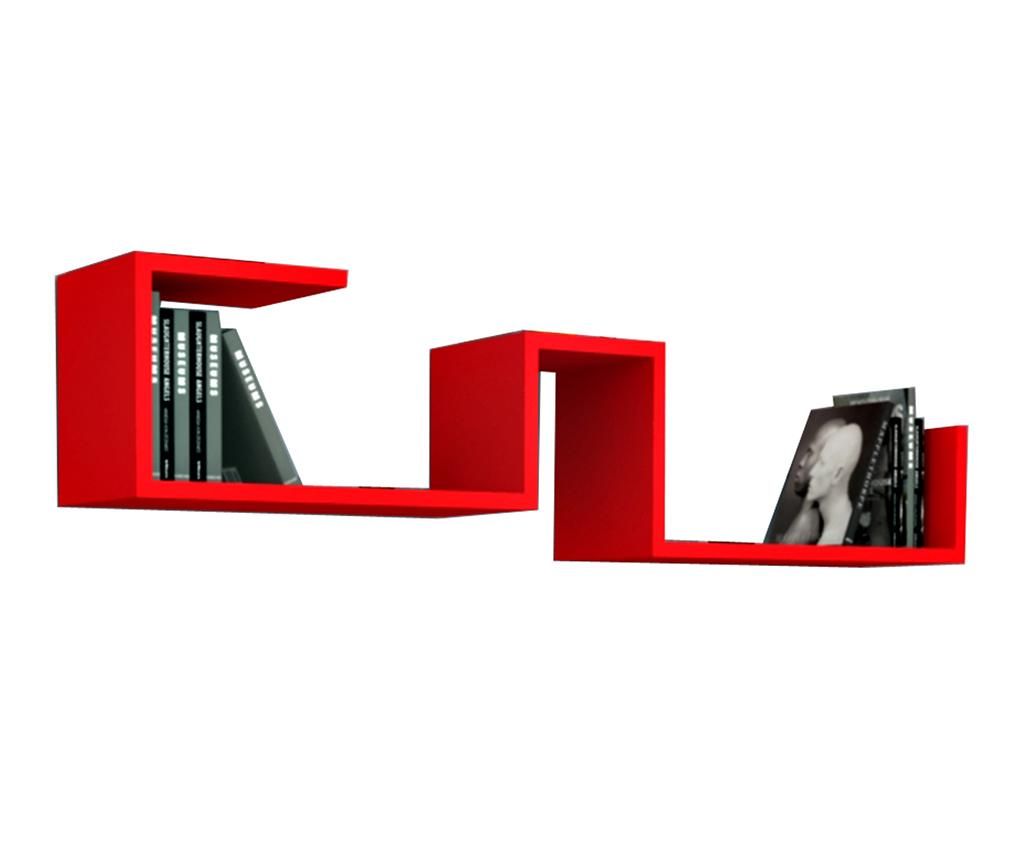 Raft de perete Maze Red – Oyo Concept, Rosu