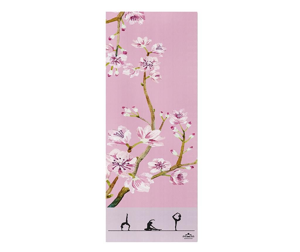 Saltea pentru yoga Flora 65x185 cm - OYO, Roz
