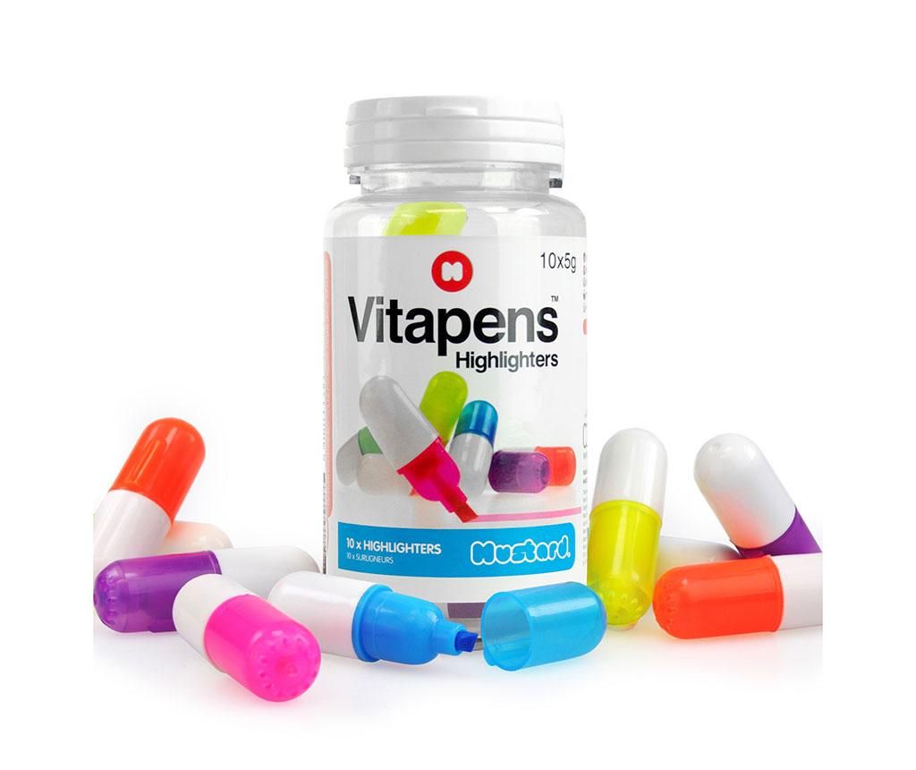 Set 10 evidentiatoare in suport Vitapens