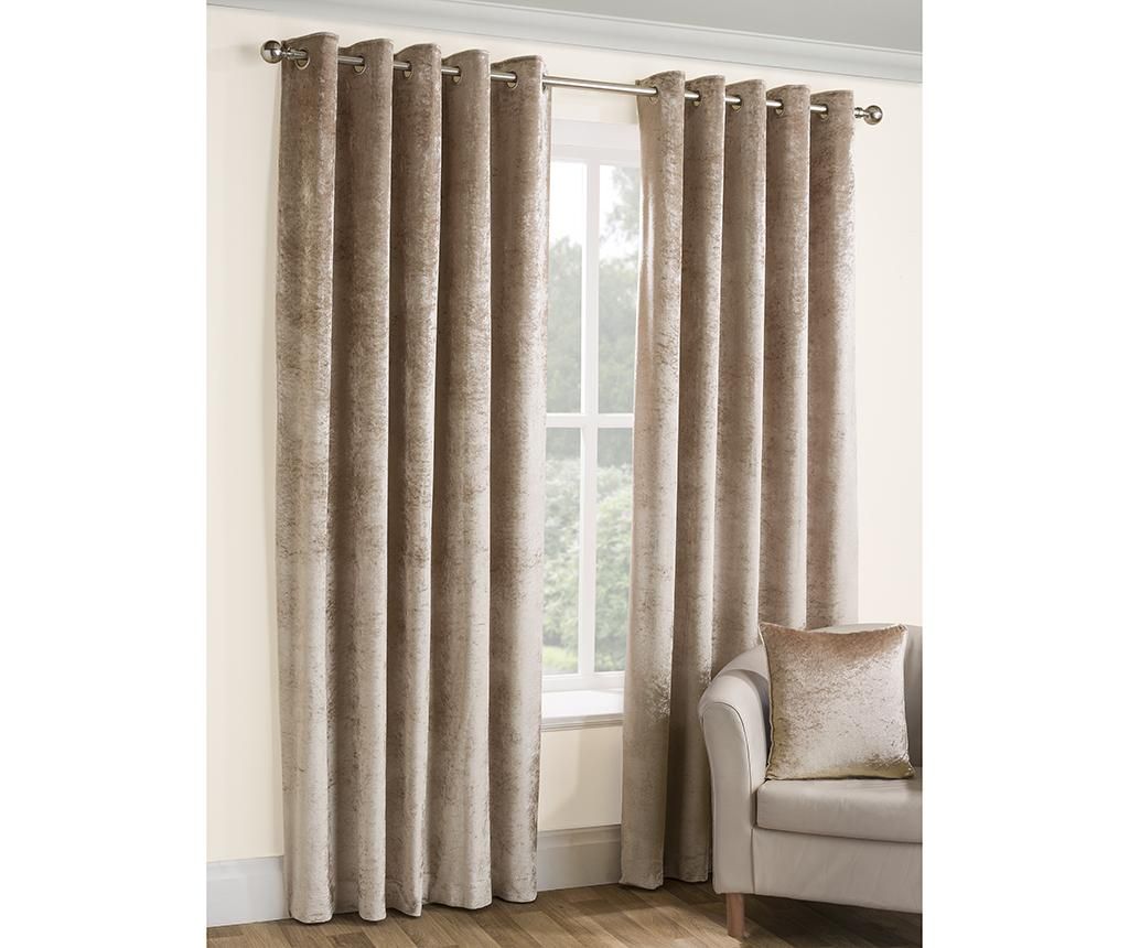 Set 2 draperii Opulence Champagne 168x137 cm