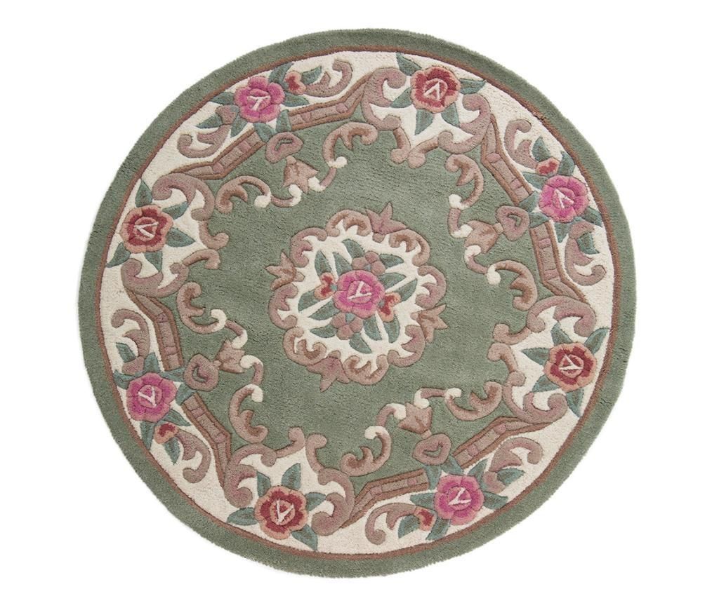 Covor Aubusson Round Green 120 cm - Flair Rugs, Verde