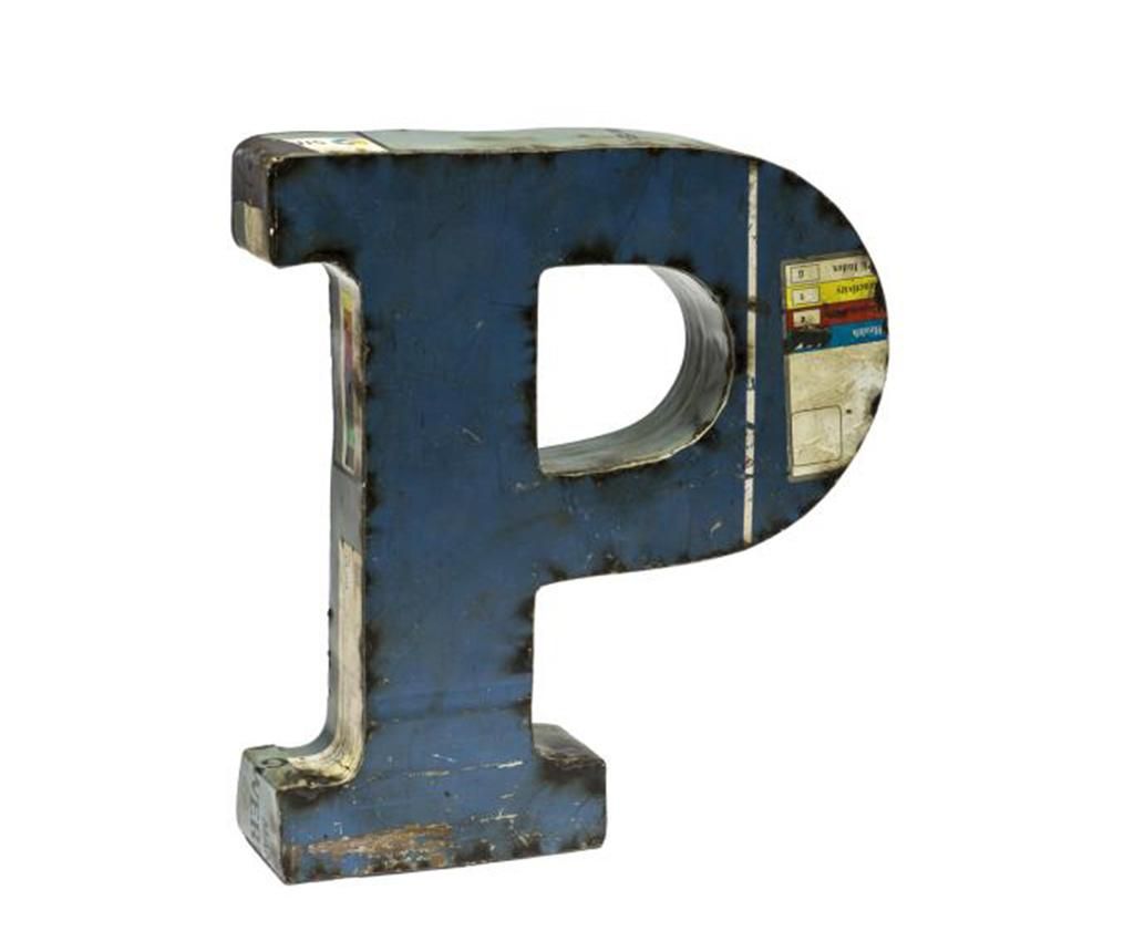 Decoratiune Letter P - Novita Home, Albastru