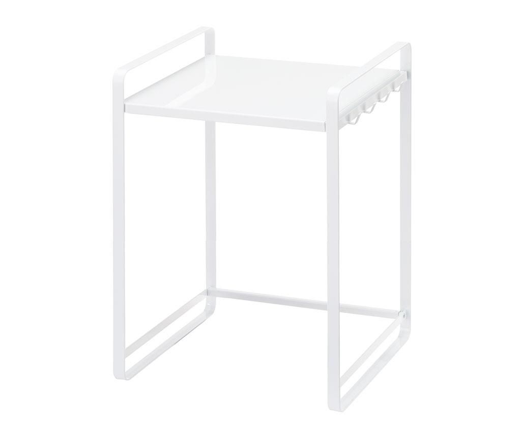 Organizator extensibil pentru bucatarie Yamazaki, Tower White, otel, 48x35x50 cm - Yamazaki, Alb