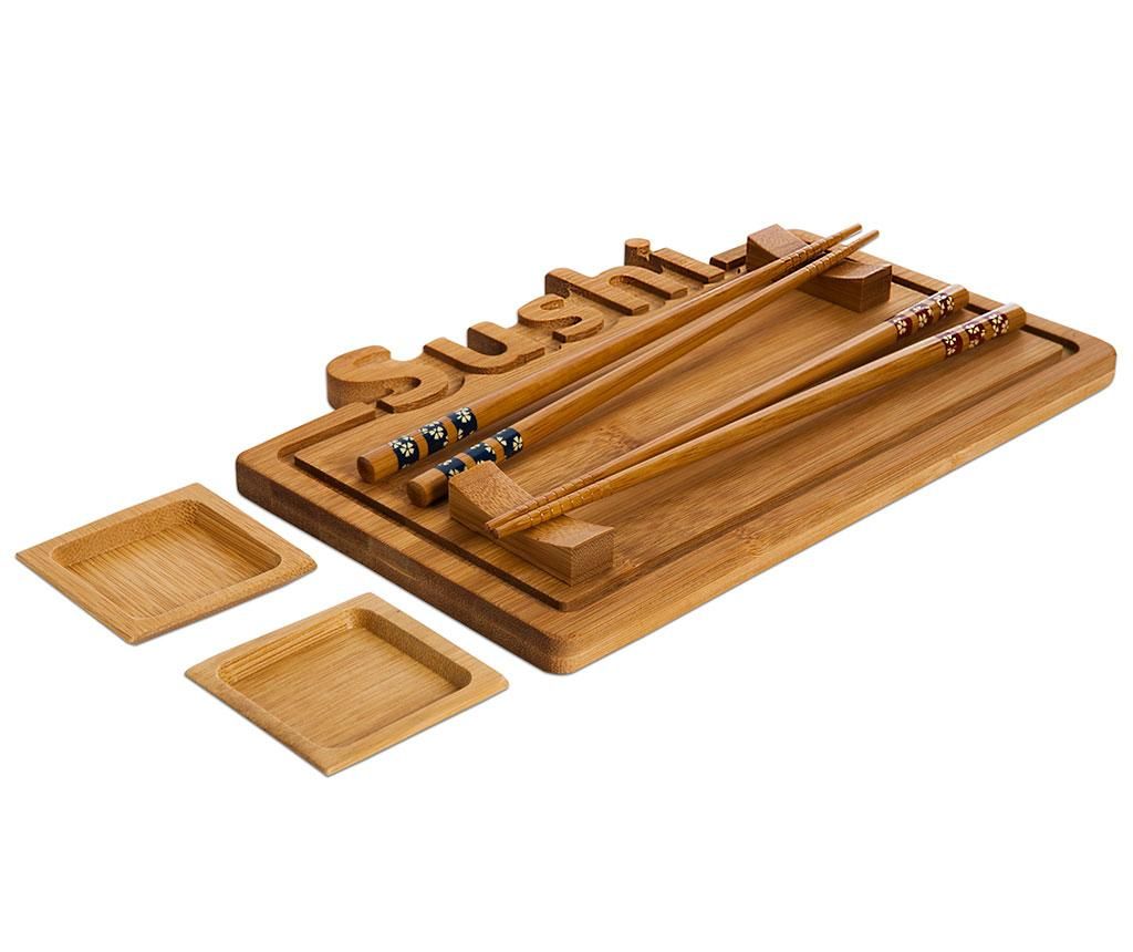 Set 7 piese pentru sushi Bambum, Fiocci, lemn de bambus – bambum, Maro bambum imagine 2022