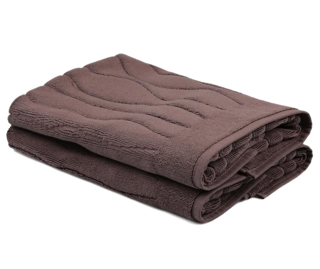 Set 2 prosoape de picioare Gartex Brown 50x75 cm