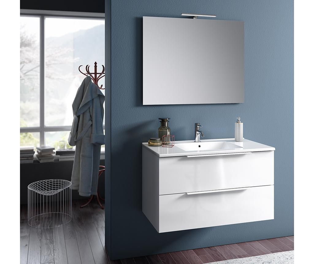 Set mobilier pentru baie 4 piese Luna Misy Gloss White – TFT Home Furniture, Alb TFT Home Furniture imagine 2022
