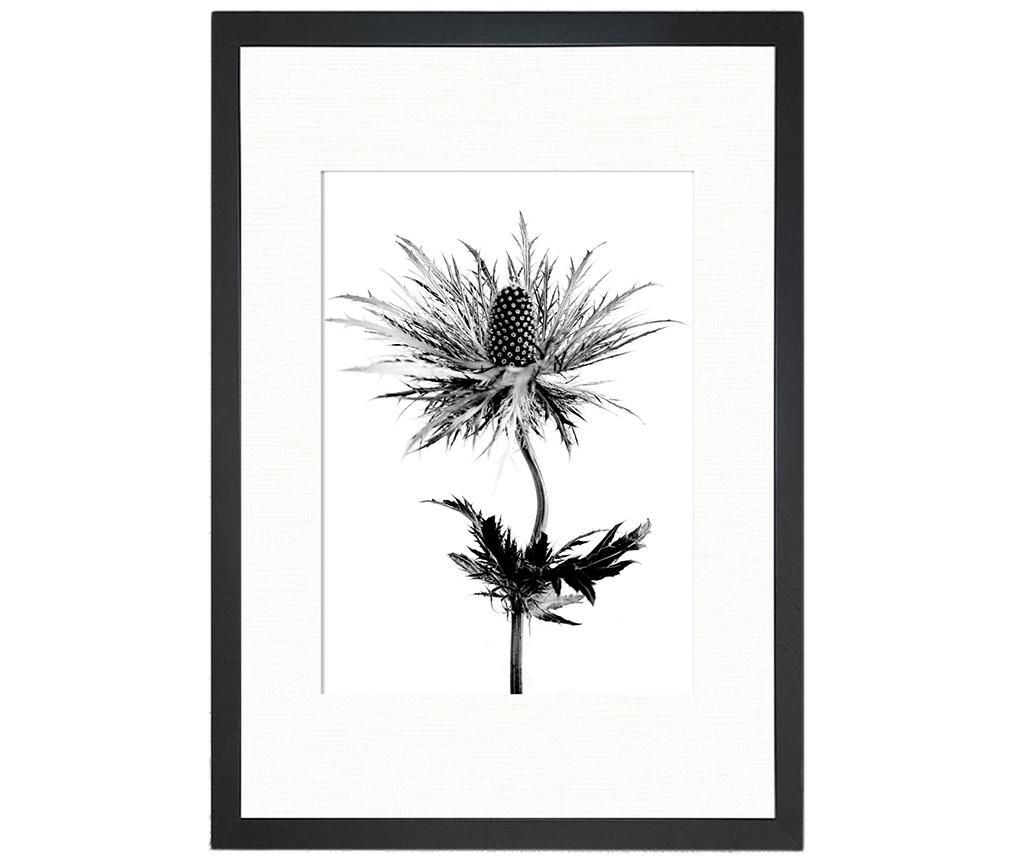 Tablou Thistle Vibes 24x29 cm - Oyo Concept, Gri & Argintiu