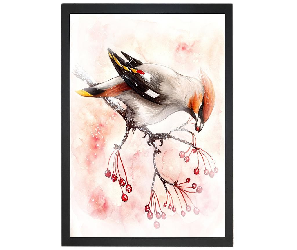 Tablou Brielle Birdy 24x29 cm - Oyo Concept, Roz