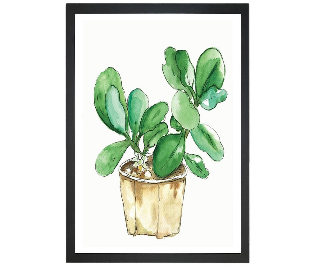 Tablou Green Plant 24x29 cm - Oyo Concept, Verde