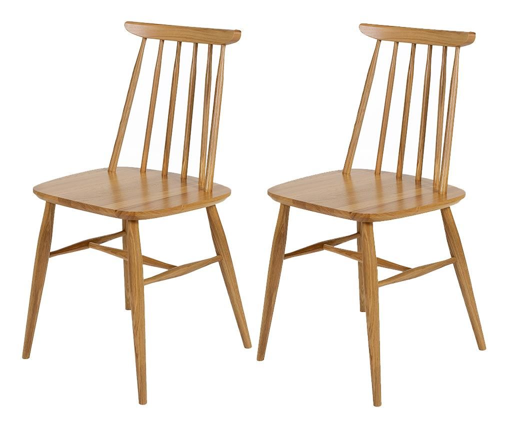 Set 2 scaune Aino Oak – Woodman, Crem,Maro