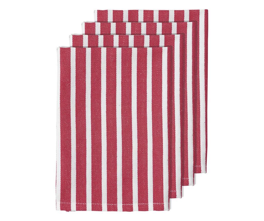 Set 4 servete de masa Bahamas Stripe Pink 45x45 cm