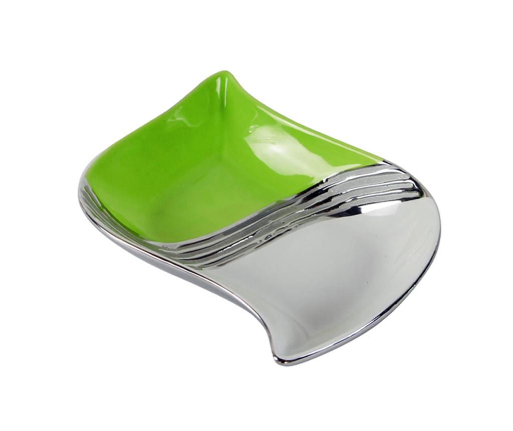 Platou decorativ Equinoxe Green Silver