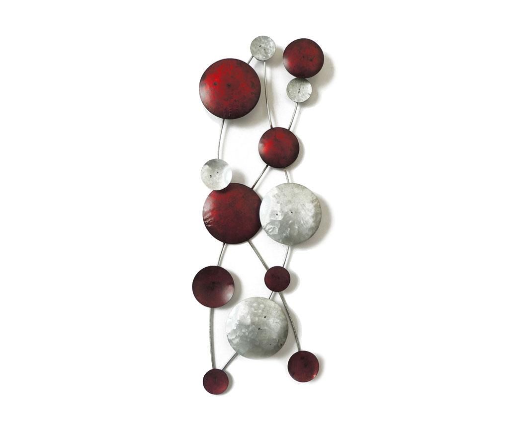 Decoratiune de perete Beaux Arts Red and Silver Discs