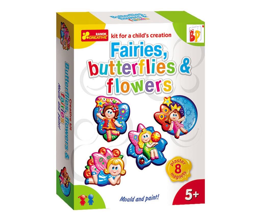 Set de creatie 8 magneti Fairies Butterflies Flowers - Juguetes BP