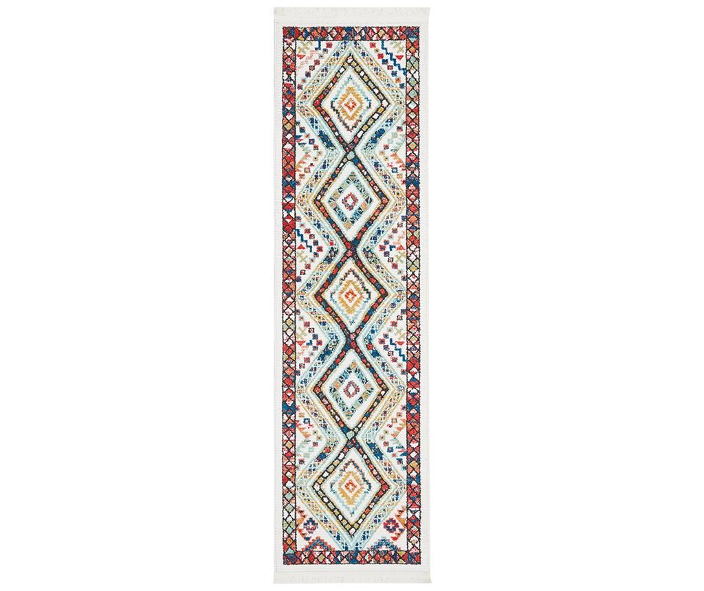 Covor Navajo White Runner 66x130 cm - Nourison, Alb