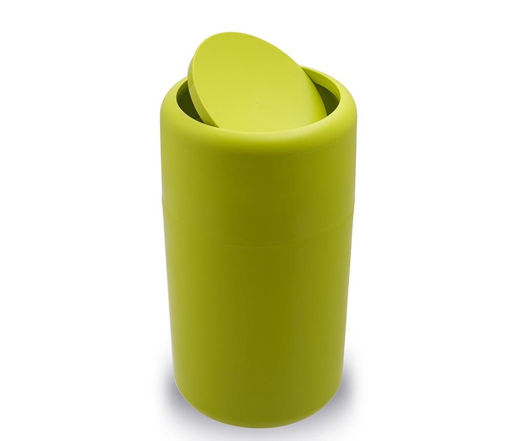 Cos de gunoi cu capac Flip Green 14 L - Qualy, Verde