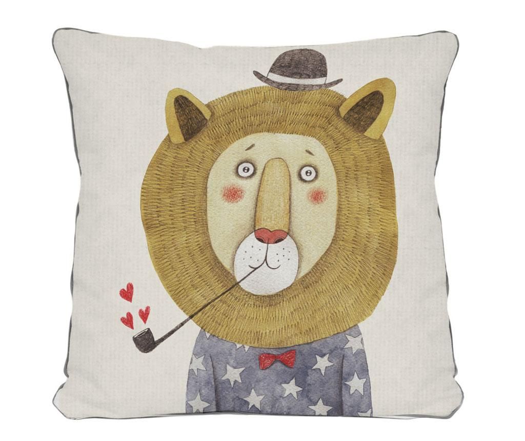 Perna decorativa Lion in Love 45×45 cm – The Wild Hug, Multicolor