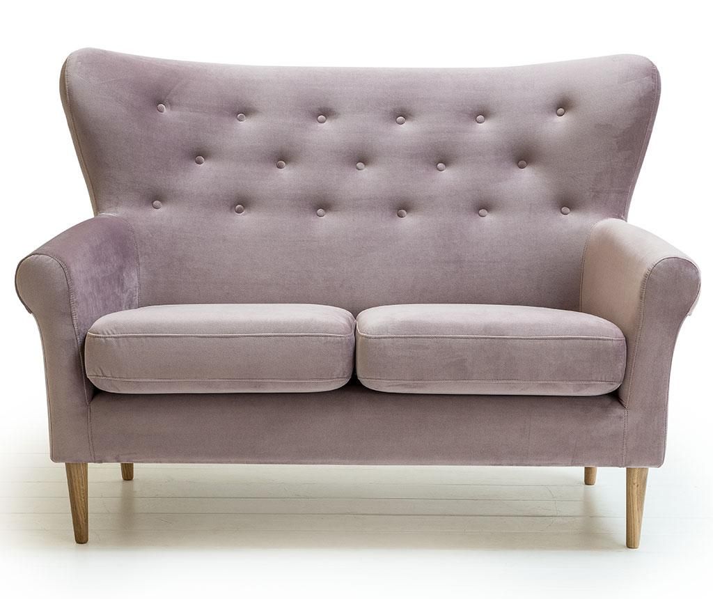 Canapea 2 locuri Optisofa, Amelie Powder Pink, 140x81x97 cm - Optisofa, Roz