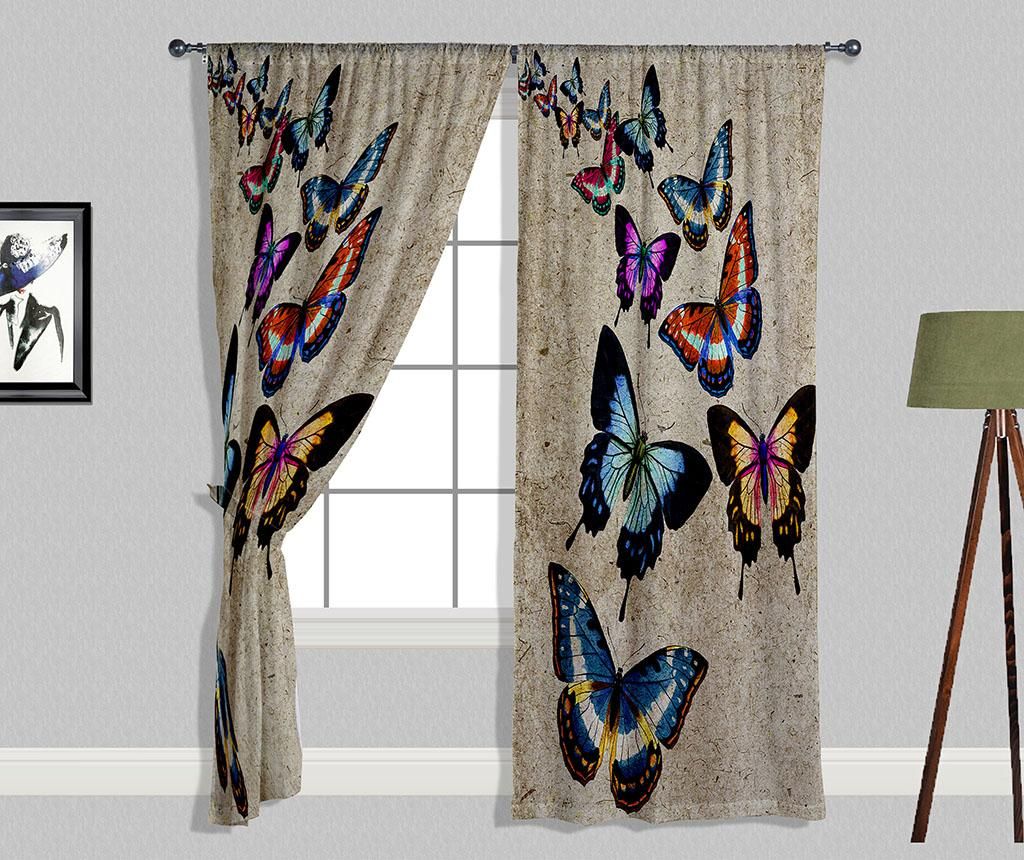 Set 2 draperii Butterflies 140×240 cm – Oyo Home, Multicolor Oyo Home