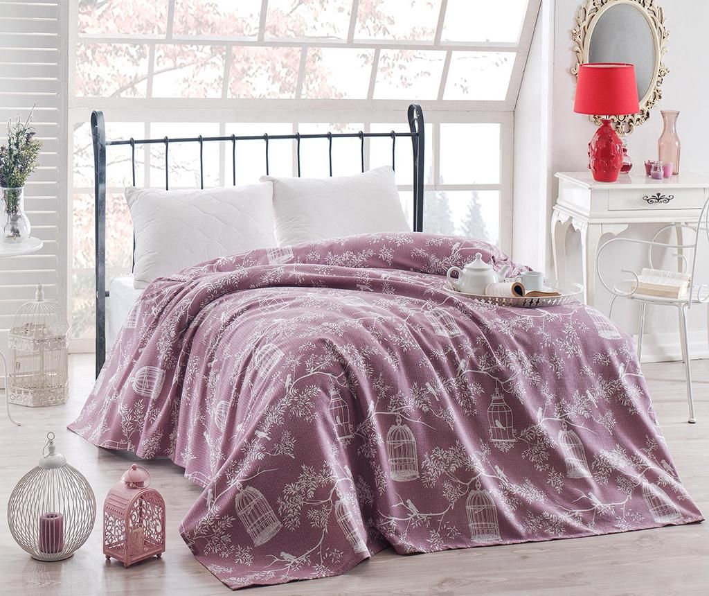 Cuvertura Pique Samyeli Lilac 220x260 cm - Eponj Home, Mov