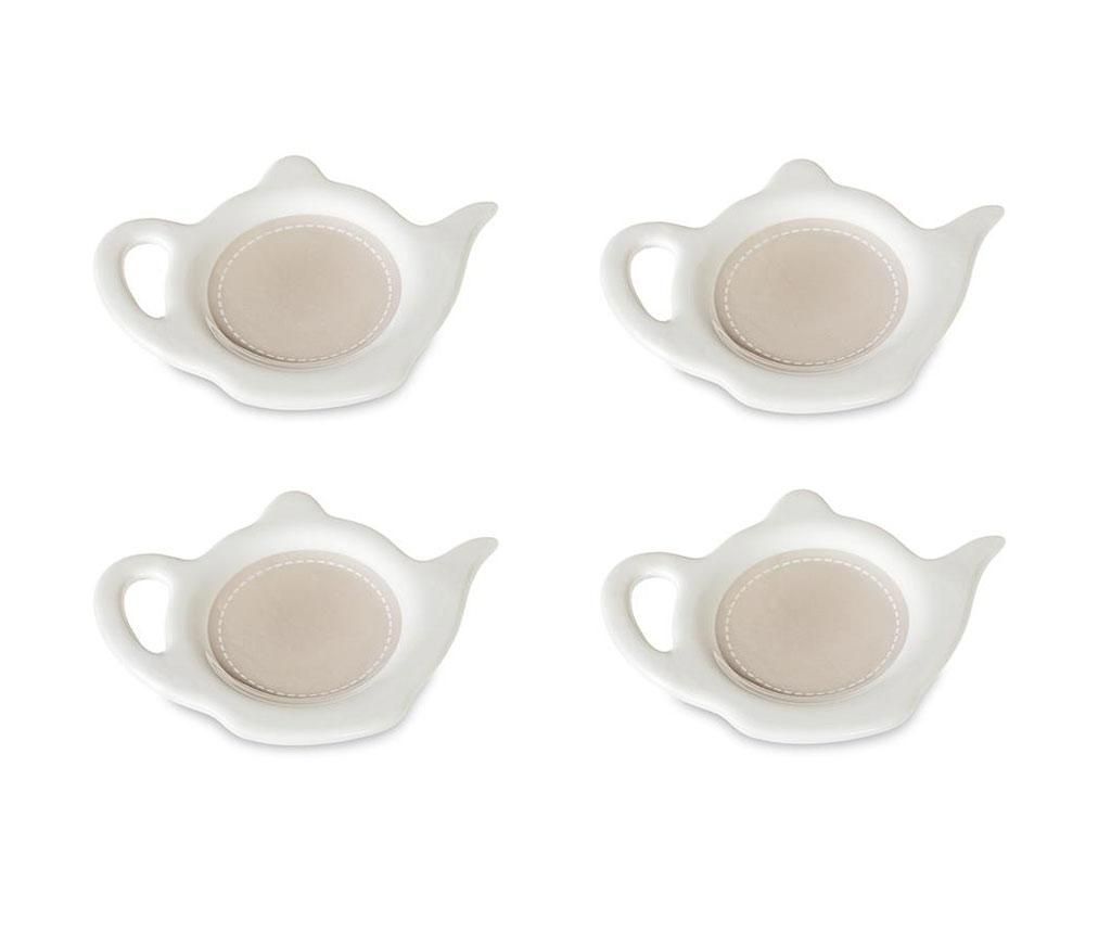 Set 4 suporturi pentru pliculete de ceai Dotted Line