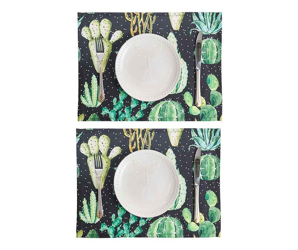 Set 2 individualuri Night Cactus 33x45 cm