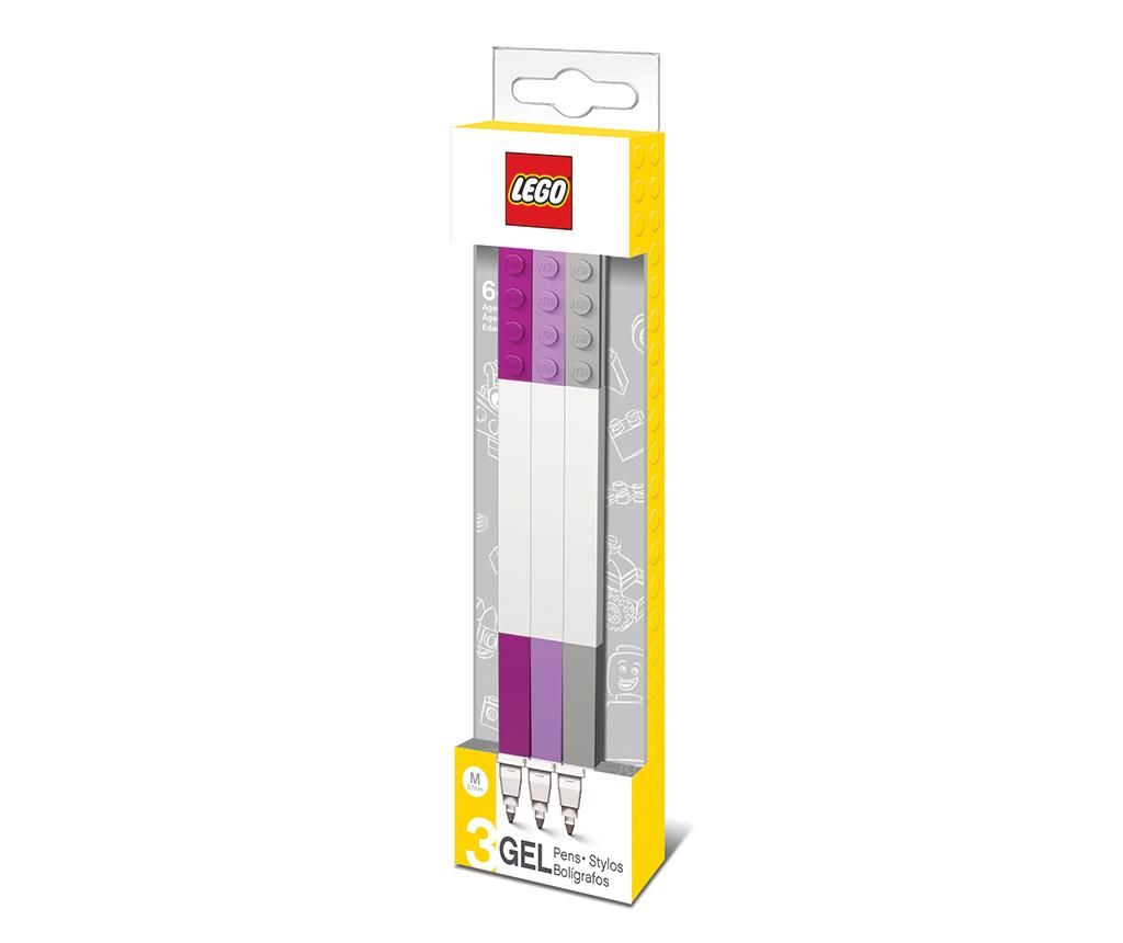 Set 3 pixuri cu gel Lego Violet Lavendar Grey
