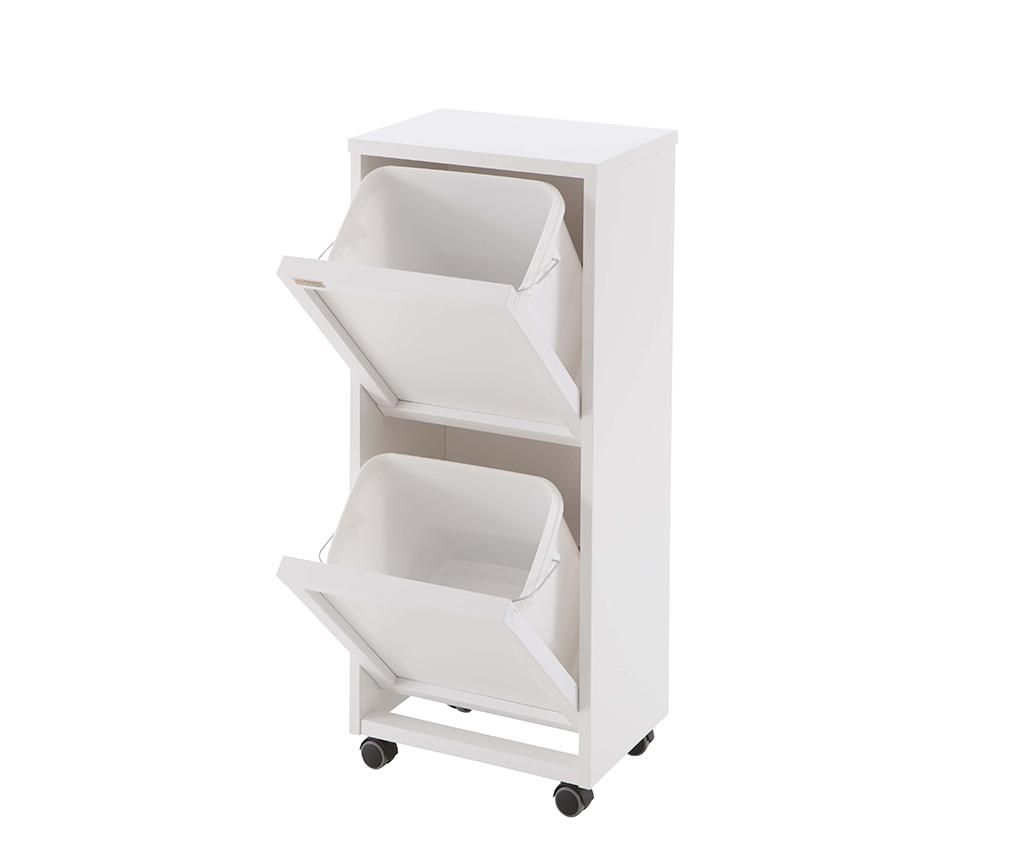 Dulapior pentru colectare selectiva Laccato Duo Off White