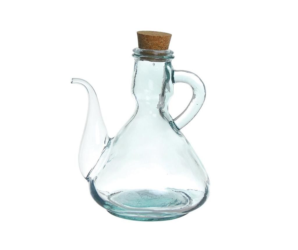 Recipient pentru ulei sau otet Excelsa, Pot Transparent, sticla reciclata, ⌀12 cm, 12x12x16 cm, 500 ml – Excelsa, Alb Excelsa imagine 2022