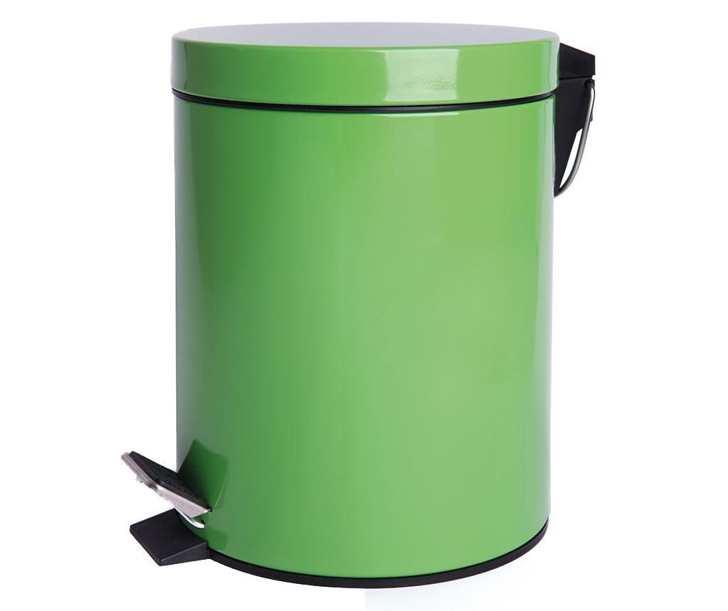 Cos de gunoi cu capac si pedala Complete Green 5 L – Excelsa, Verde