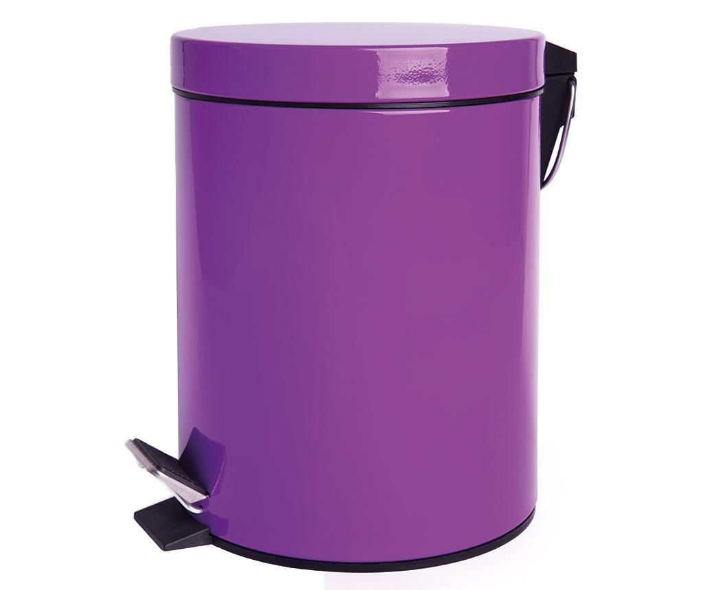 Cos de gunoi cu capac si pedala Complete Lilac 12 L