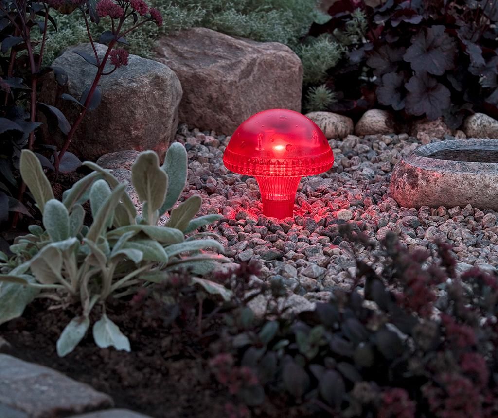 Lampa solara Assisi Mushroom Red - Konstsmide, Rosu
