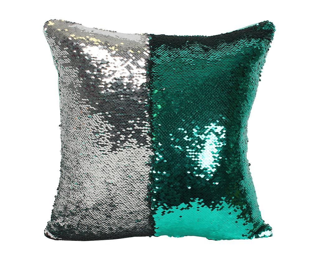 Perna decorativa Sequin Green and Silver 40x40 cm - Something Different, Multicolor