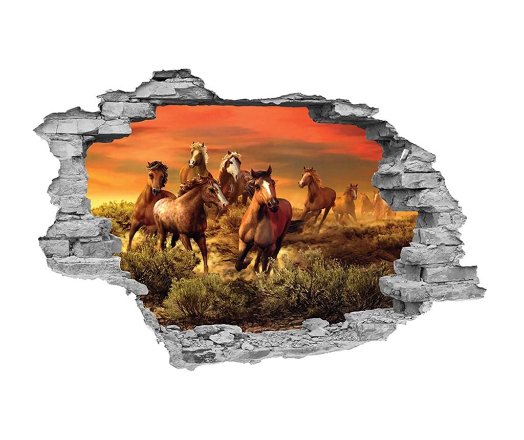 Sticker 3D Beestick, Chevaux, PVC (policlorura de vinil) non-toxic - BeeStick, Multicolor